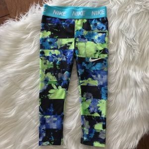 NIKE 2T Leggings GUC Blue Green Black So Cute